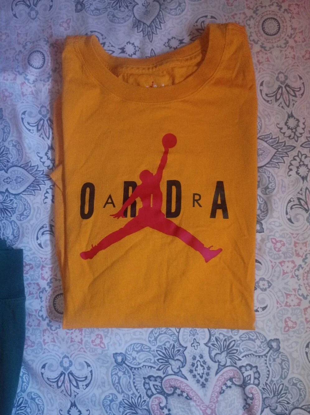 Yellow Jordan-Style Graphic Tee